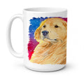 Golden Retriever Ceramic Coffee Mug 15 oz Decorative Large C Handle Mug Cup for Tea, Cocoa Hot Chocolate
