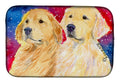 Golden Retriever Dish Drying Mat Absorbent Dish Drying Mat Pad for Kitchen Counter Dish Drainer Mat for Countertop, 14 x 21", Multicolor
