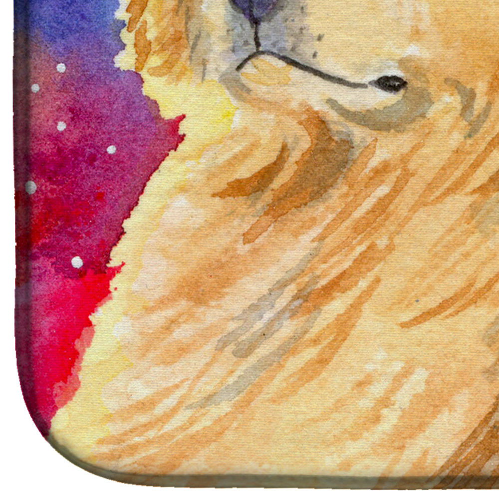 Golden Retriever Dish Drying Mat Absorbent Dish Drying Mat Pad for Kitchen Counter Dish Drainer Mat for Countertop, 14 x 21", Multicolor