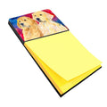 Golden Retriever Watercolor Sticky Note Holder Refillable Dispenser Desk Accessory 3x3 Pad Gift