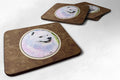 Samoyed Foam Coasters Set of 4 Cup Coasters for Indoor Outdoor, Tabletop Protection, Anti Slip, Mouse pad Material