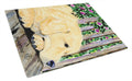 Golden Retriever Cutting Board Tempered Glass Kitchen Cutting Surface, Heat Resistant Chopping, Non-Slip Feet, Food Prep & Serving