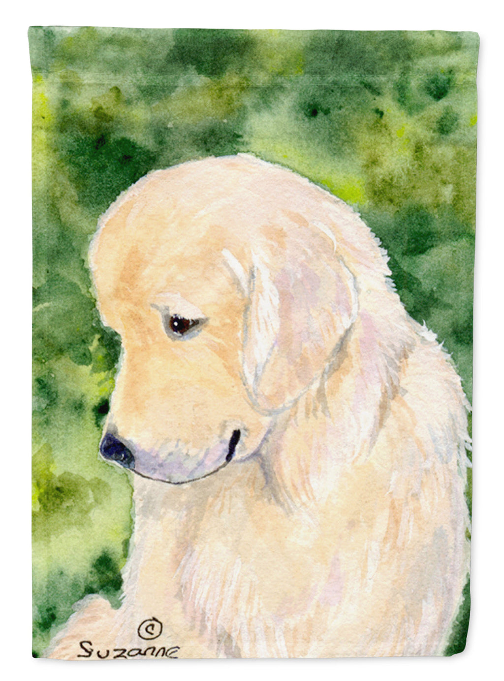 Golden Retriever House Flag 28x40 Porch Sleeve Pole Decorative Outside Yard Banner Artwork Wall Hanging, Polyester