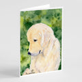 Golden Retriever Greeting Cards Pack of 8 Blank Cards with Envelopes Whimsical A7 Size 5x7
