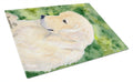 Golden Retriever Cutting Board Tempered Glass Kitchen Cutting Surface, Heat Resistant Chopping, Non-Slip Feet, Food Prep & Serving