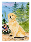 Golden Retriever House Flag 28x40 Porch Sleeve Pole Decorative Outside Yard Banner Artwork Wall Hanging, Polyester