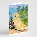 Golden Retriever Greeting Cards Pack of 8 Blank Cards with Envelopes Whimsical A7 Size 5x7