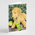 Golden Retriever Greeting Cards Pack of 8 Blank Cards with Envelopes Whimsical A7 Size 5x7