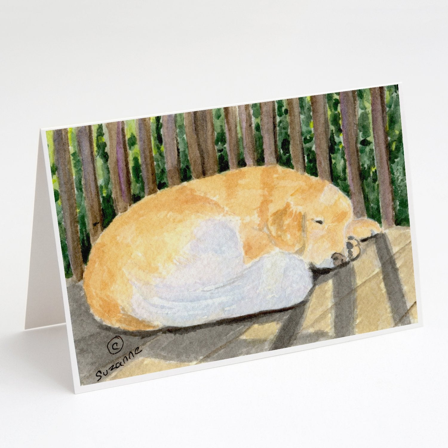 Golden Retriever Greeting Cards Pack of 8 Blank Cards with Envelopes Whimsical A7 Size 5x7