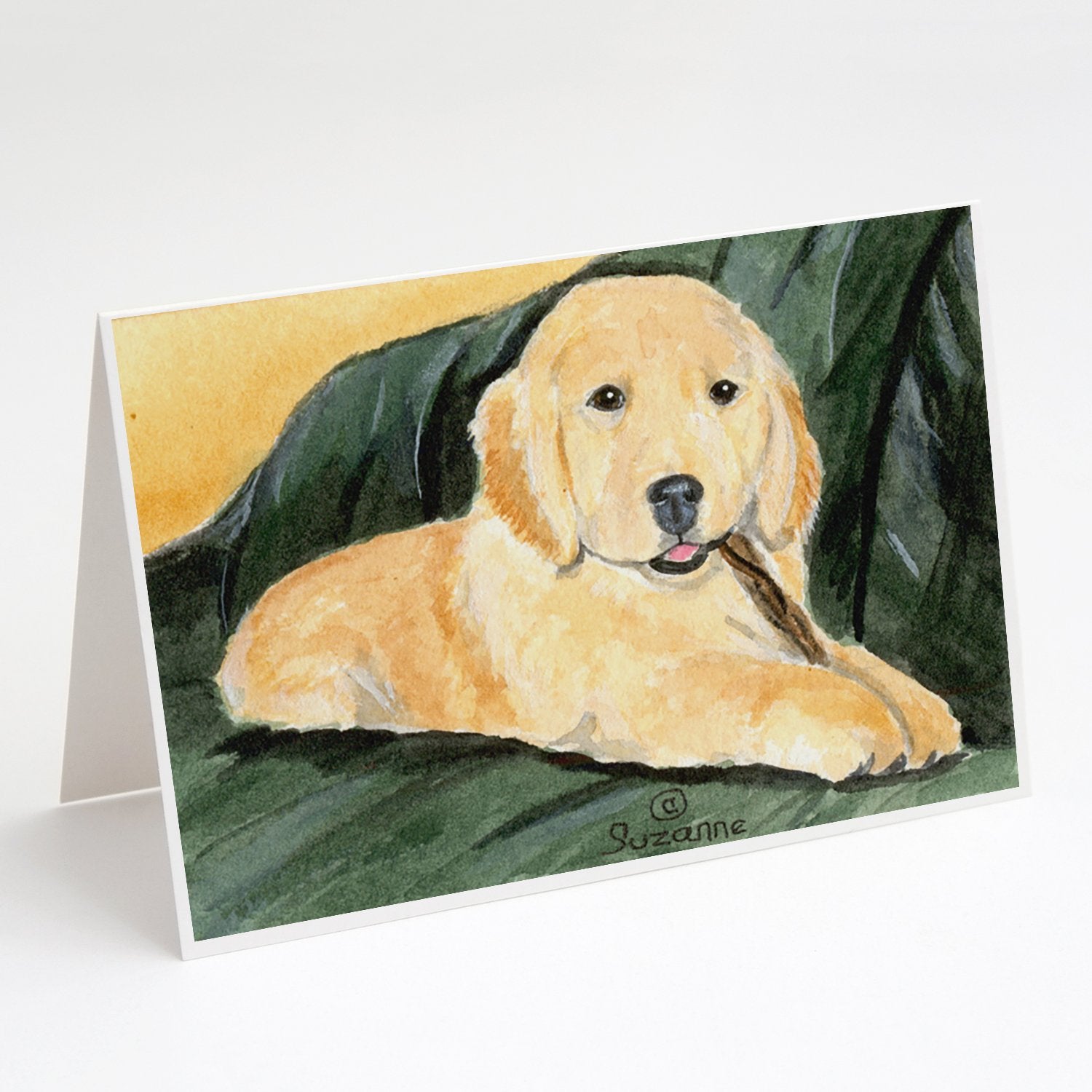 Golden Retriever Greeting Cards Pack of 8 Blank Cards with Envelopes Whimsical A7 Size 5x7