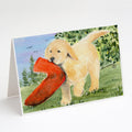 Golden Retriever Greeting Cards Pack of 8 Blank Cards with Envelopes Whimsical A7 Size 5x7