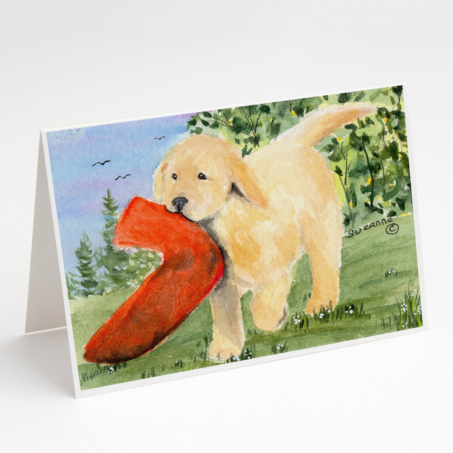 Golden Retriever Greeting Cards Pack of 8 Blank Cards with Envelopes Whimsical A7 Size 5x7