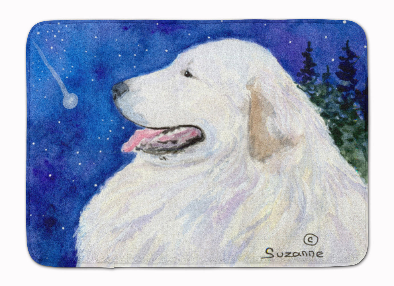 Great Pyrenees Memory Foam Kitchen Mat Machine Washable Anti-Fatigue Cushion Comfort Bath or Kitchen Rug
