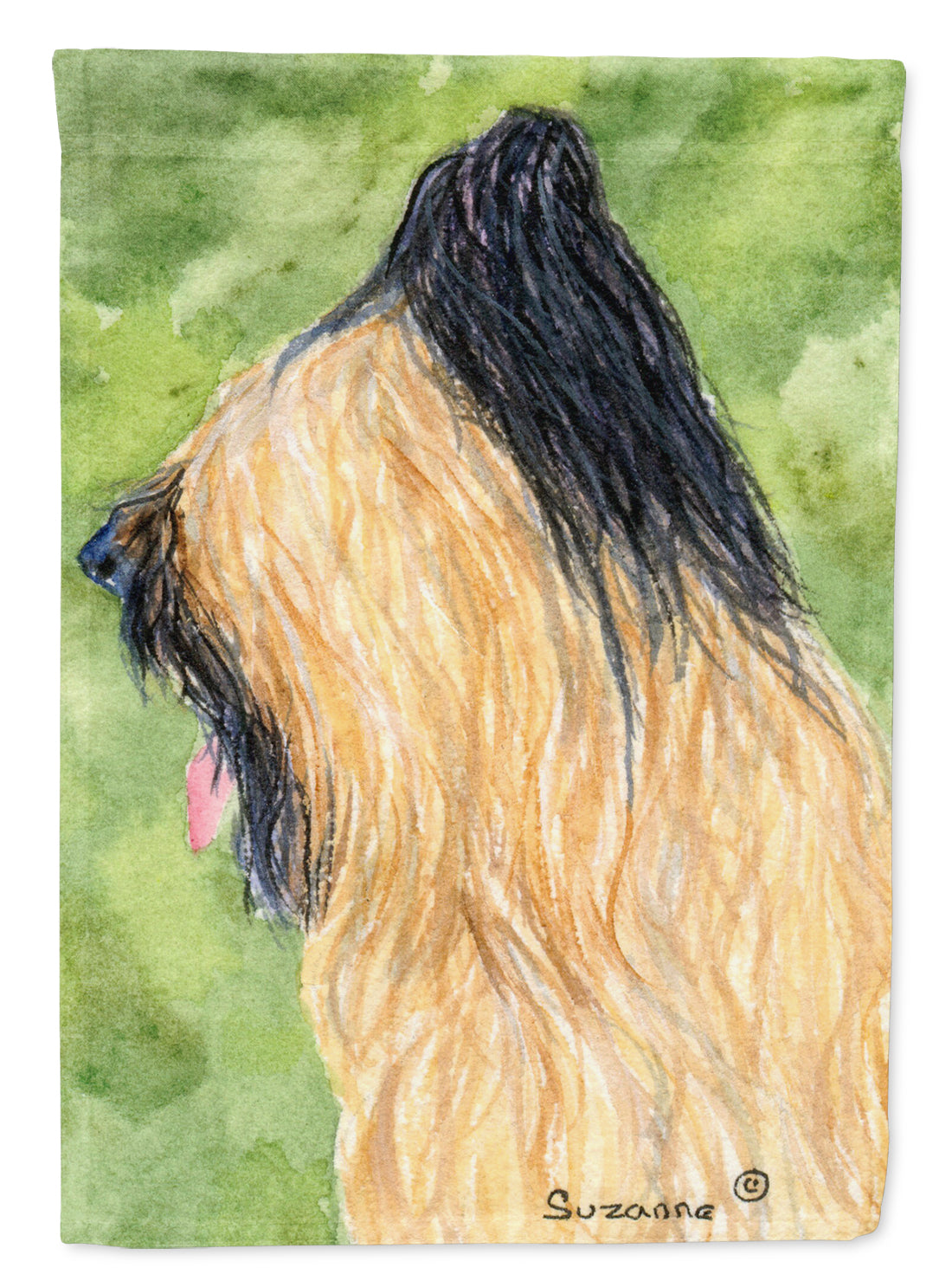 Briard House Flag 28x40 Porch Sleeve Pole Decorative Outside Yard Banner Artwork Wall Hanging, Polyester