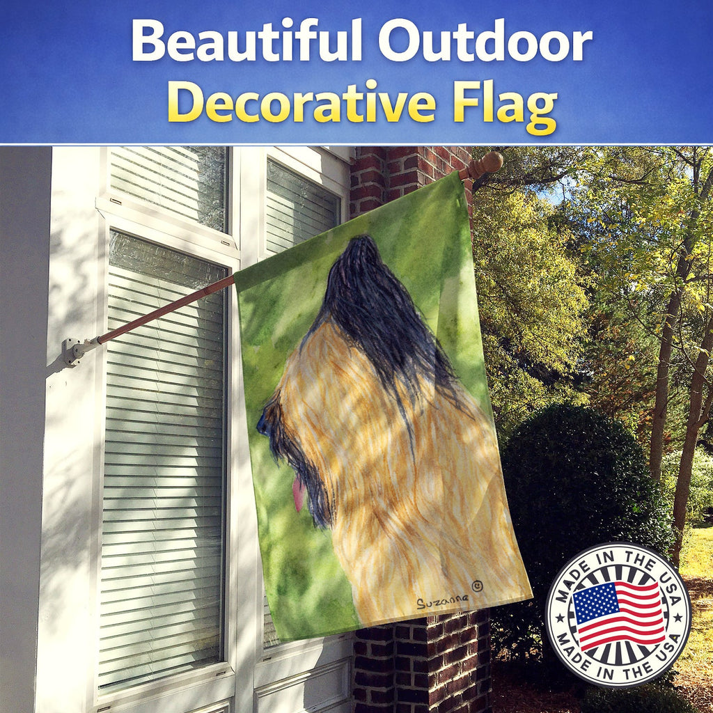 Briard House Flag 28x40 Porch Sleeve Pole Decorative Outside Yard Banner Artwork Wall Hanging, Polyester
