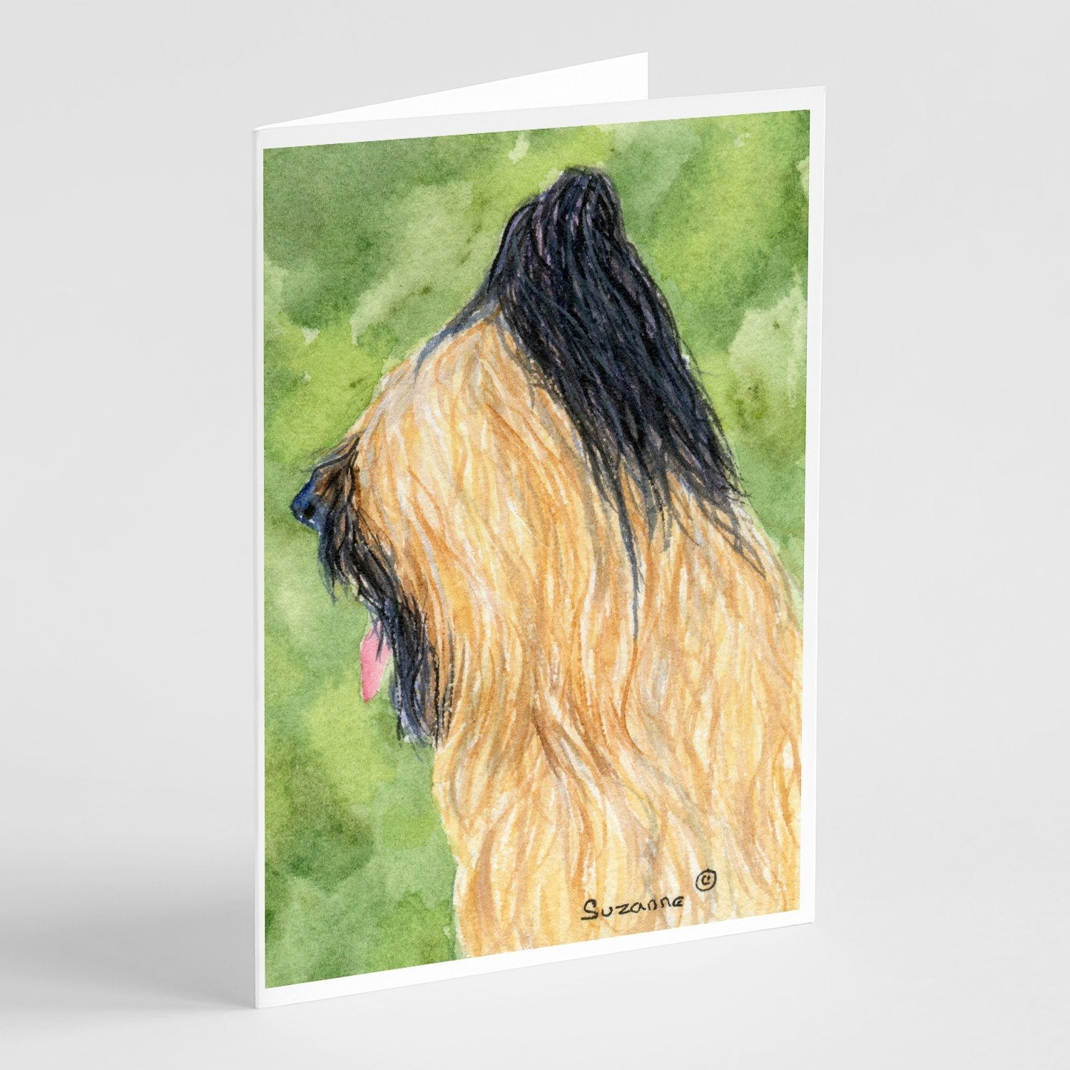 Briard Greeting Cards Pack of 8 Blank Cards with Envelopes Whimsical A7 Size 5x7