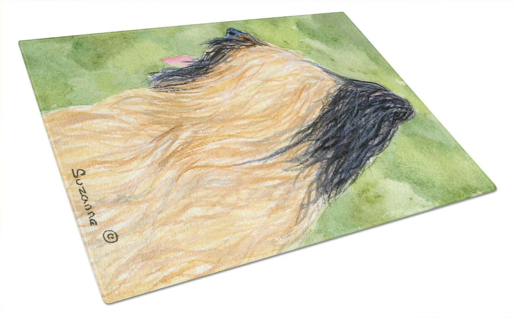 Briard Cutting Board Tempered Glass Kitchen Cutting Surface, Heat Resistant Chopping, Non-Slip Feet, Food Prep & Serving