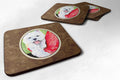 Westie Foam Coasters Set of 4 Cup Coasters for Indoor Outdoor, Tabletop Protection, Anti Slip, Mouse pad Material
