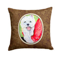 Westie Decorative Throw Pillow 14x14 Indoor Outdoor Accent Cushion, Fabric Cover with Insert for Sofa, Bed, Porch & Living Room