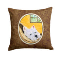 Westie Decorative Throw Pillow 14x14 Indoor Outdoor Accent Cushion, Fabric Cover with Insert for Sofa, Bed, Porch & Living Room