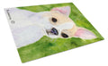 Chihuahua Cutting Board Tempered Glass Kitchen Cutting Surface, Heat Resistant Chopping, Non-Slip Feet, Food Prep & Serving
