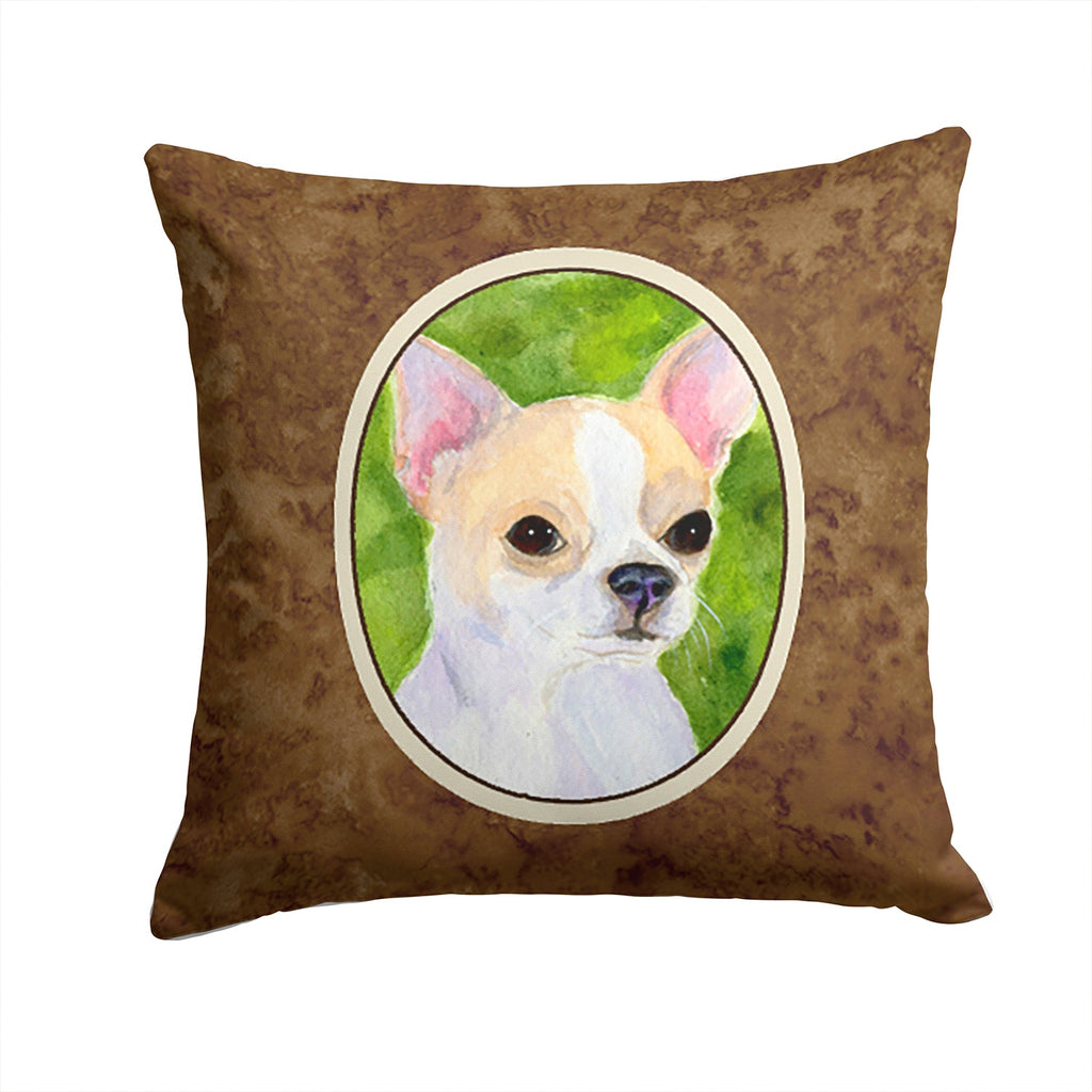 Chihuahua Decorative Throw Pillow 14x14 Indoor Outdoor Accent Cushion, Fabric Cover with Insert for Sofa, Bed, Porch & Living Room
