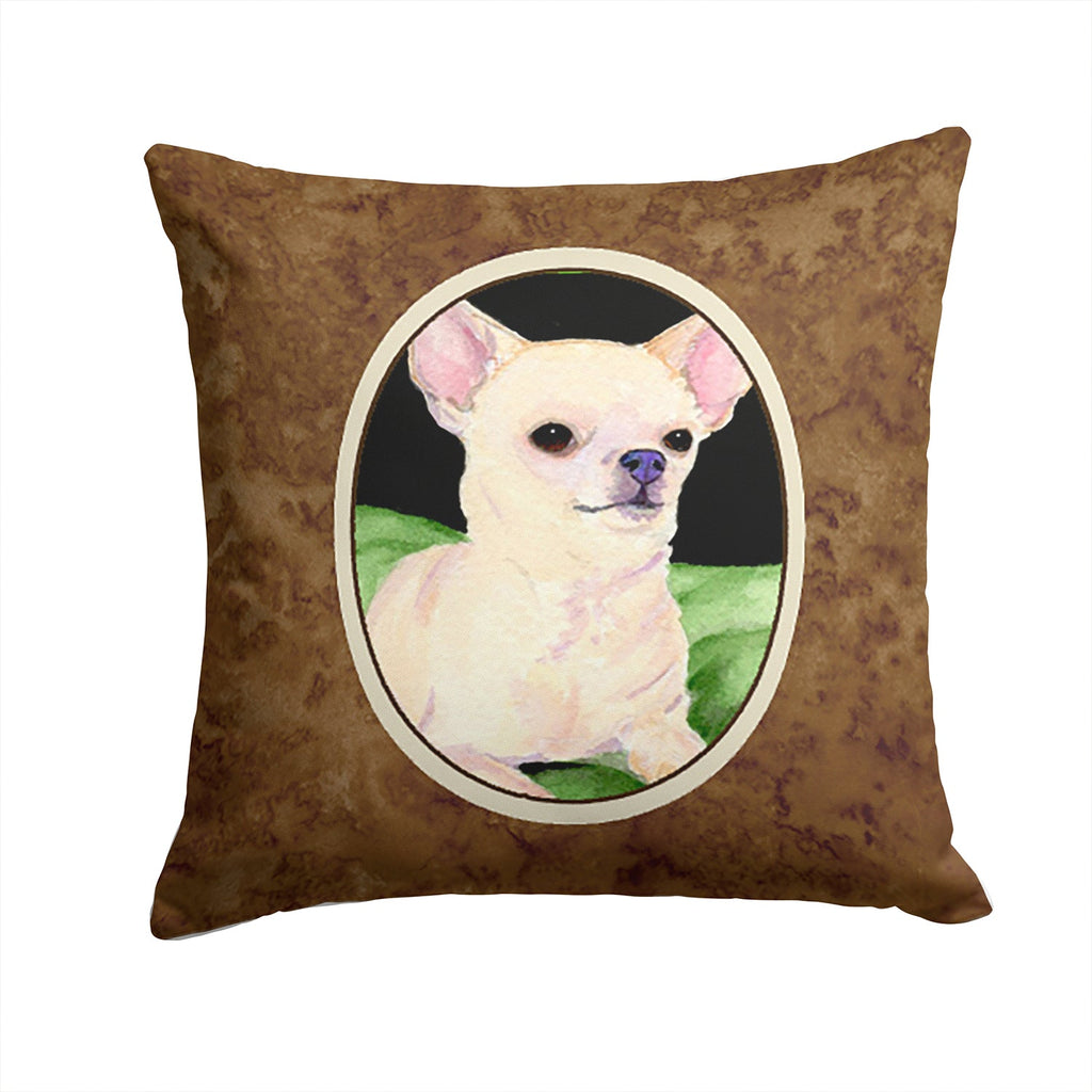 Chihuahua Decorative Throw Pillow 14x14 Indoor Outdoor Accent Cushion, Fabric Cover with Insert for Sofa, Bed, Porch & Living Room