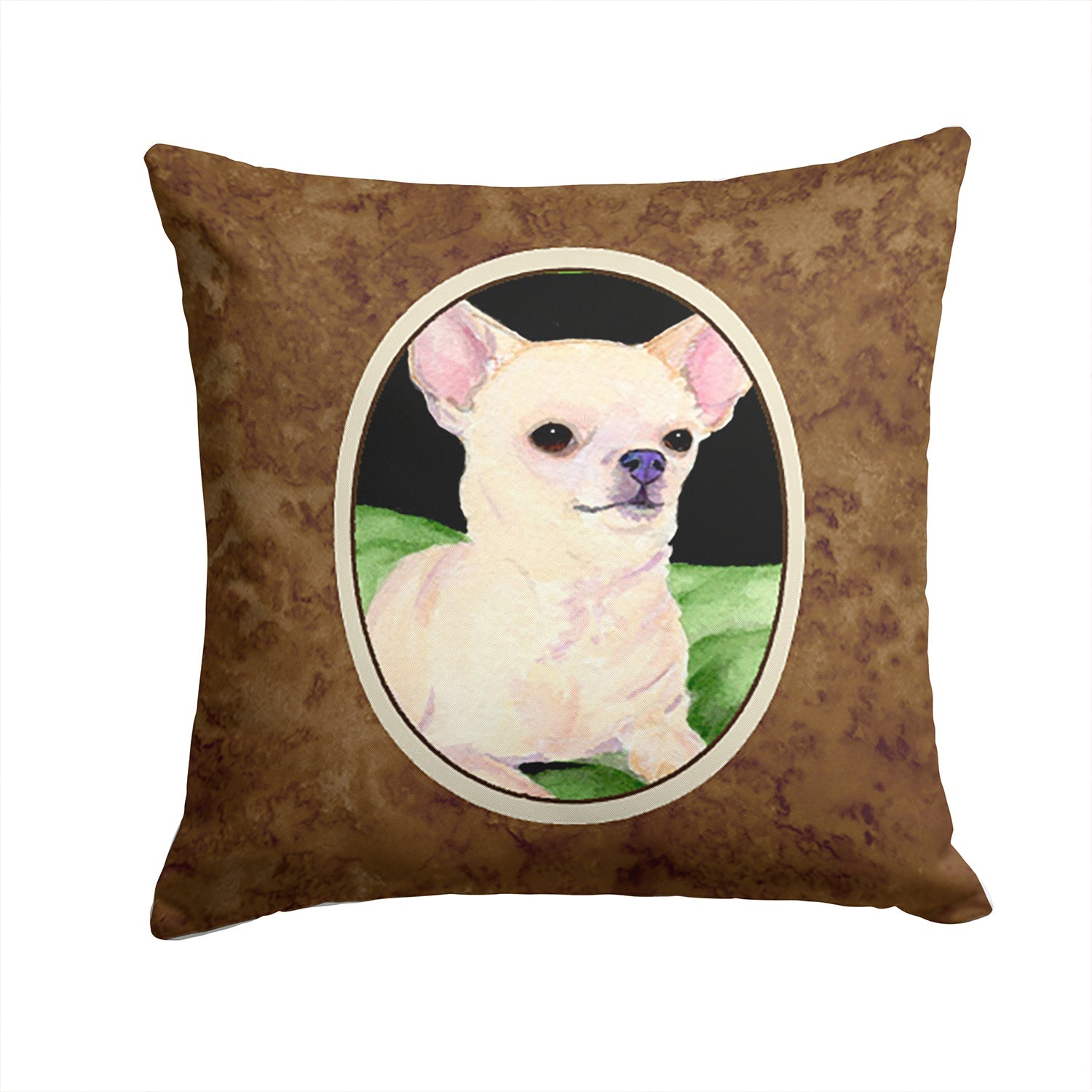 Chihuahua Decorative Throw Pillow 14x14 Indoor Outdoor Accent Cushion, Fabric Cover with Insert for Sofa, Bed, Porch & Living Room