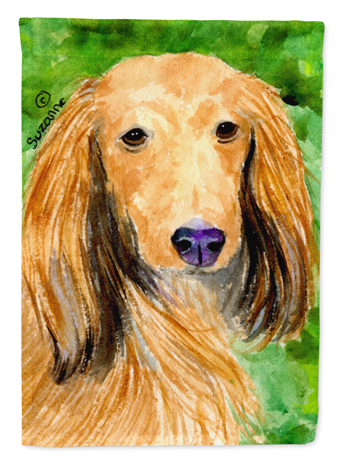 Dachshund House Flag 28x40 Porch Sleeve Pole Decorative Outside Yard Banner Artwork Wall Hanging, Polyester