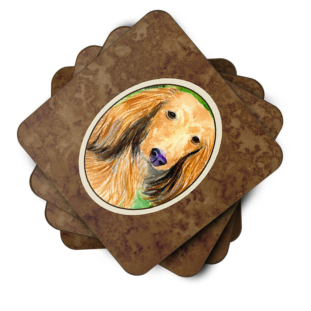 Dachshund Foam Coasters Set of 4 Cup Coasters for Indoor Outdoor, Tabletop Protection, Anti Slip, Mouse pad Material