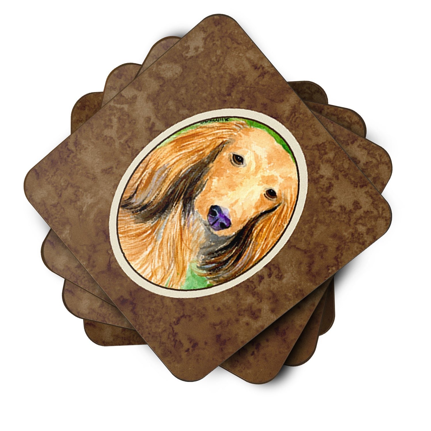 Dachshund Foam Coasters Set of 4 Cup Coasters for Indoor Outdoor, Tabletop Protection, Anti Slip, Mouse pad Material