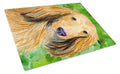 Dachshund Cutting Board Tempered Glass Kitchen Cutting Surface, Heat Resistant Chopping, Non-Slip Feet, Food Prep & Serving