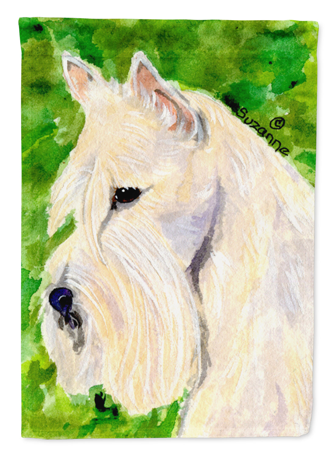 Scottish Terrier House Flag 28x40 Porch Sleeve Pole Decorative Outside Yard Banner Artwork Wall Hanging, Polyester