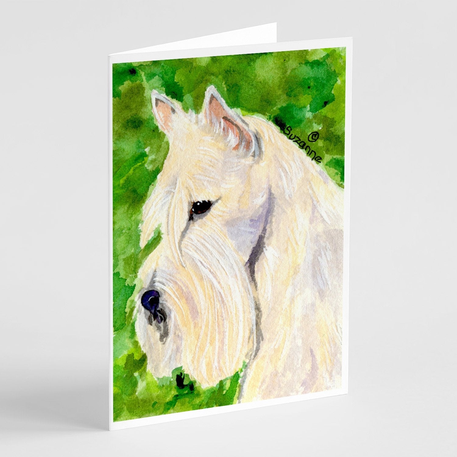 Scottish Terrier Greeting Cards Pack of 8 Blank Cards with Envelopes Whimsical A7 Size 5x7