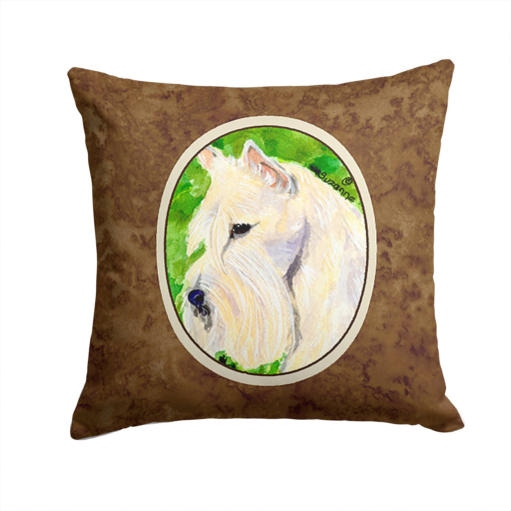 Scottish Terrier Decorative Throw Pillow 14x14 Indoor Outdoor Accent Cushion, Fabric Cover with Insert for Sofa, Bed, Porch & Living Room