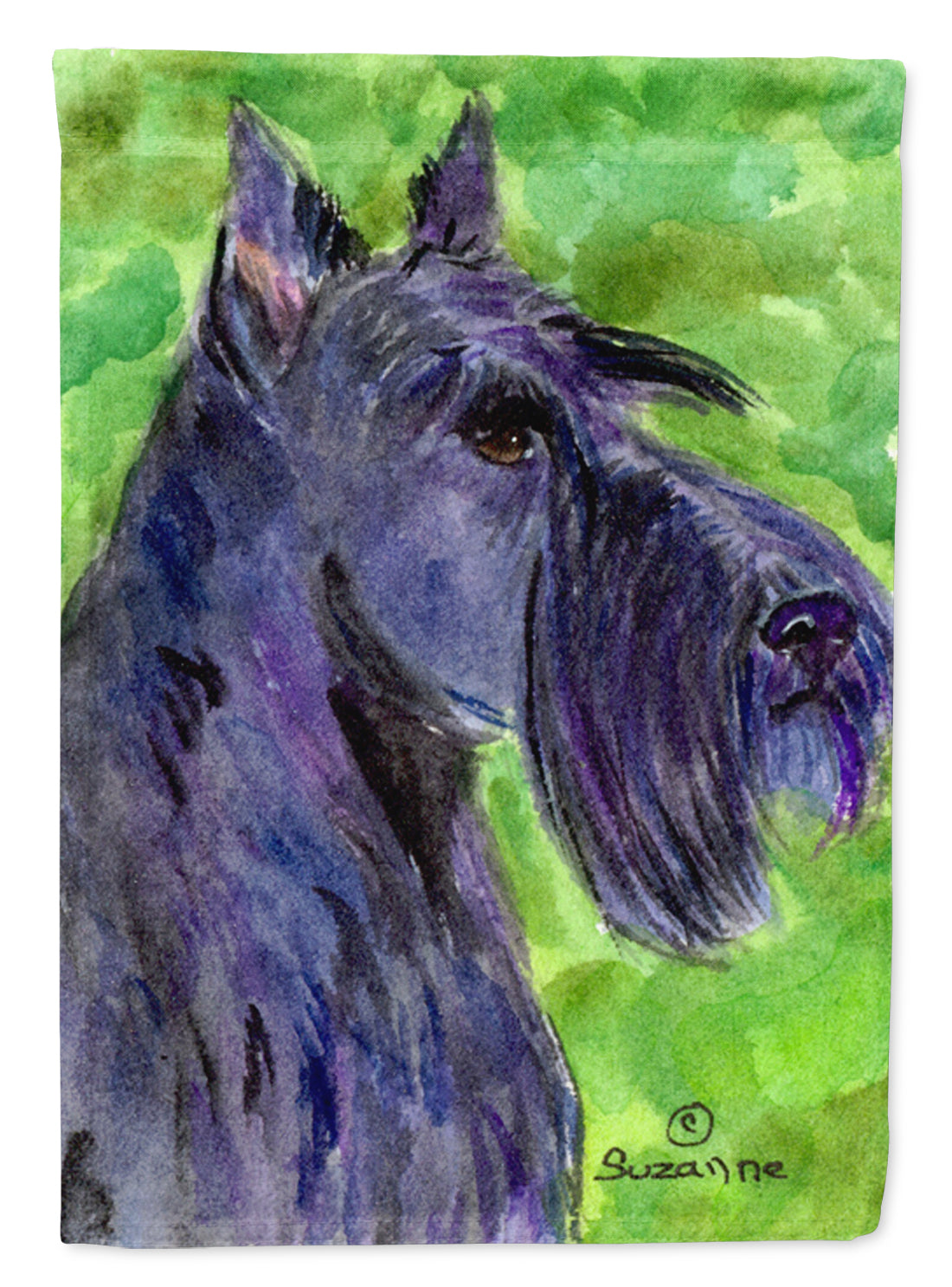 Scottish Terrier House Flag 28x40 Porch Sleeve Pole Decorative Outside Yard Banner Artwork Wall Hanging, Polyester
