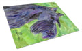 Scottish Terrier Cutting Board Tempered Glass Kitchen Cutting Surface, Heat Resistant Chopping, Non-Slip Feet, Food Prep & Serving