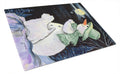 Snowman with Westie Cutting Board Tempered Glass Kitchen Cutting Surface, Heat Resistant Chopping, Non-Slip Feet, Food Prep & Serving
