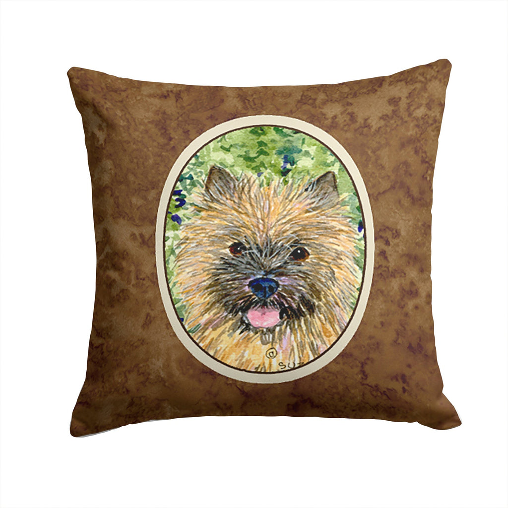 Cairn Terrier Decorative Throw Pillow 14x14 Indoor Outdoor Accent Cushion, Fabric Cover with Insert for Sofa, Bed, Porch & Living Room