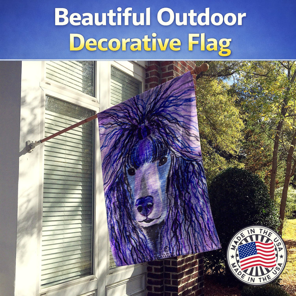 Poodle House Flag 28x40 Porch Sleeve Pole Decorative Outside Yard Banner Artwork Wall Hanging, Polyester