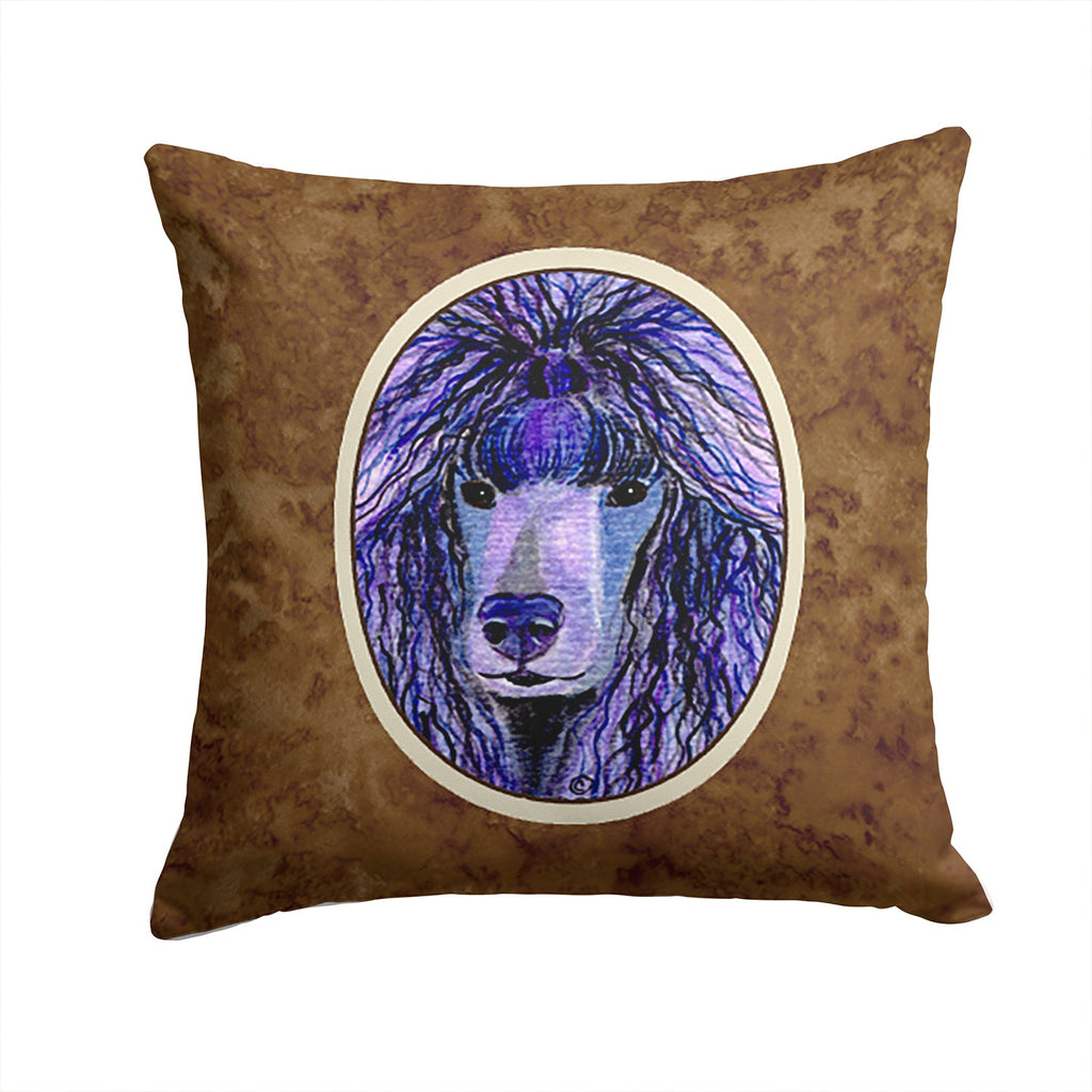 Poodle Decorative Throw Pillow 14x14 Indoor Outdoor Accent Cushion, Fabric Cover with Insert for Sofa, Bed, Porch & Living Room