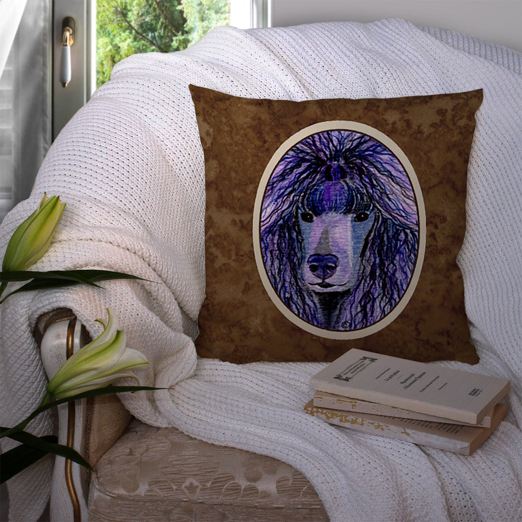 Poodle Decorative Throw Pillow 14x14 Indoor Outdoor Accent Cushion, Fabric Cover with Insert for Sofa, Bed, Porch & Living Room