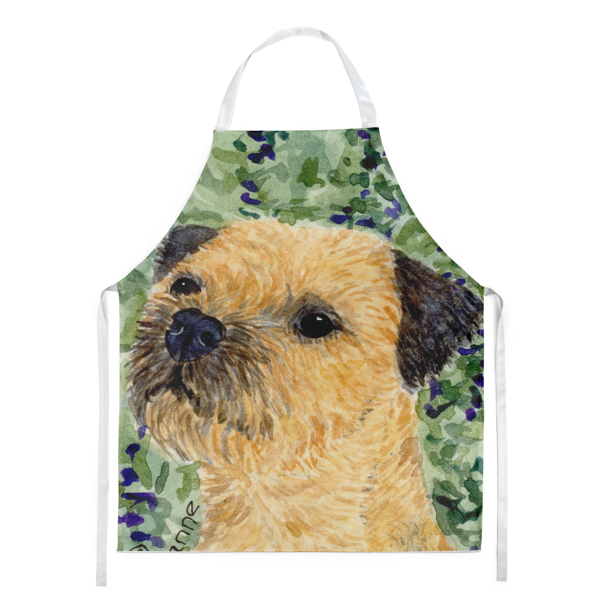 Border Terrier Apron Cooking Kitchen Server Baking Crafts Gardening for Adult Women Men, Unisex, Large, Multicolor