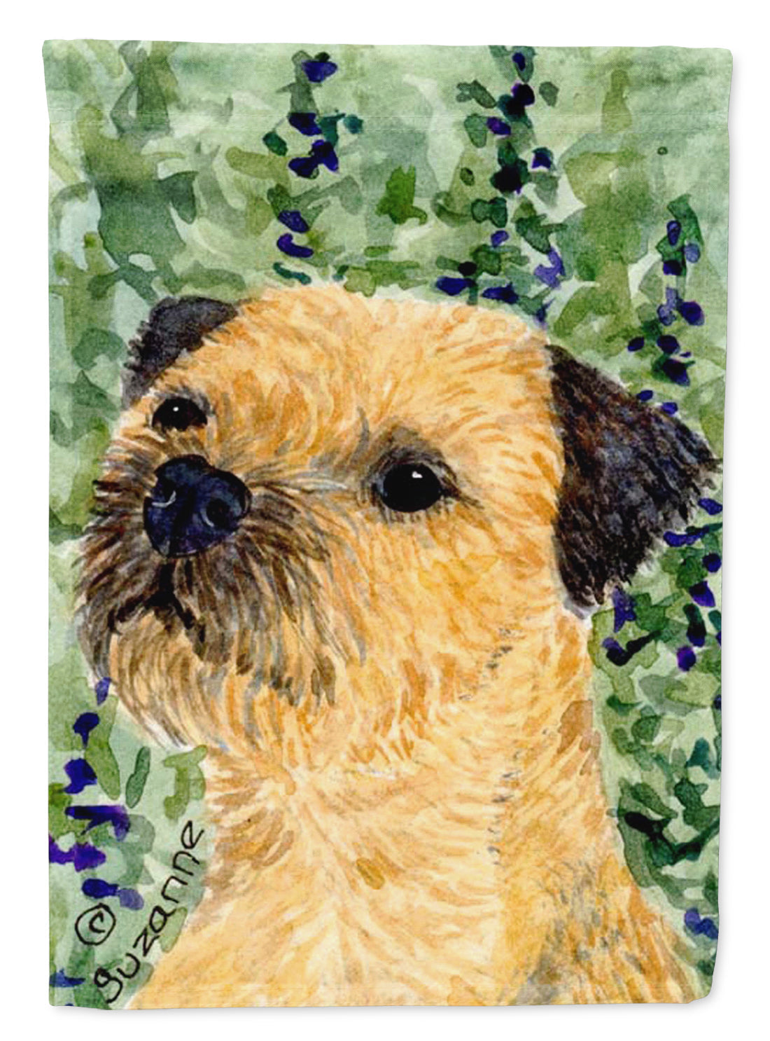 Border Terrier House Flag 28x40 Porch Sleeve Pole Decorative Outside Yard Banner Artwork Wall Hanging, Polyester