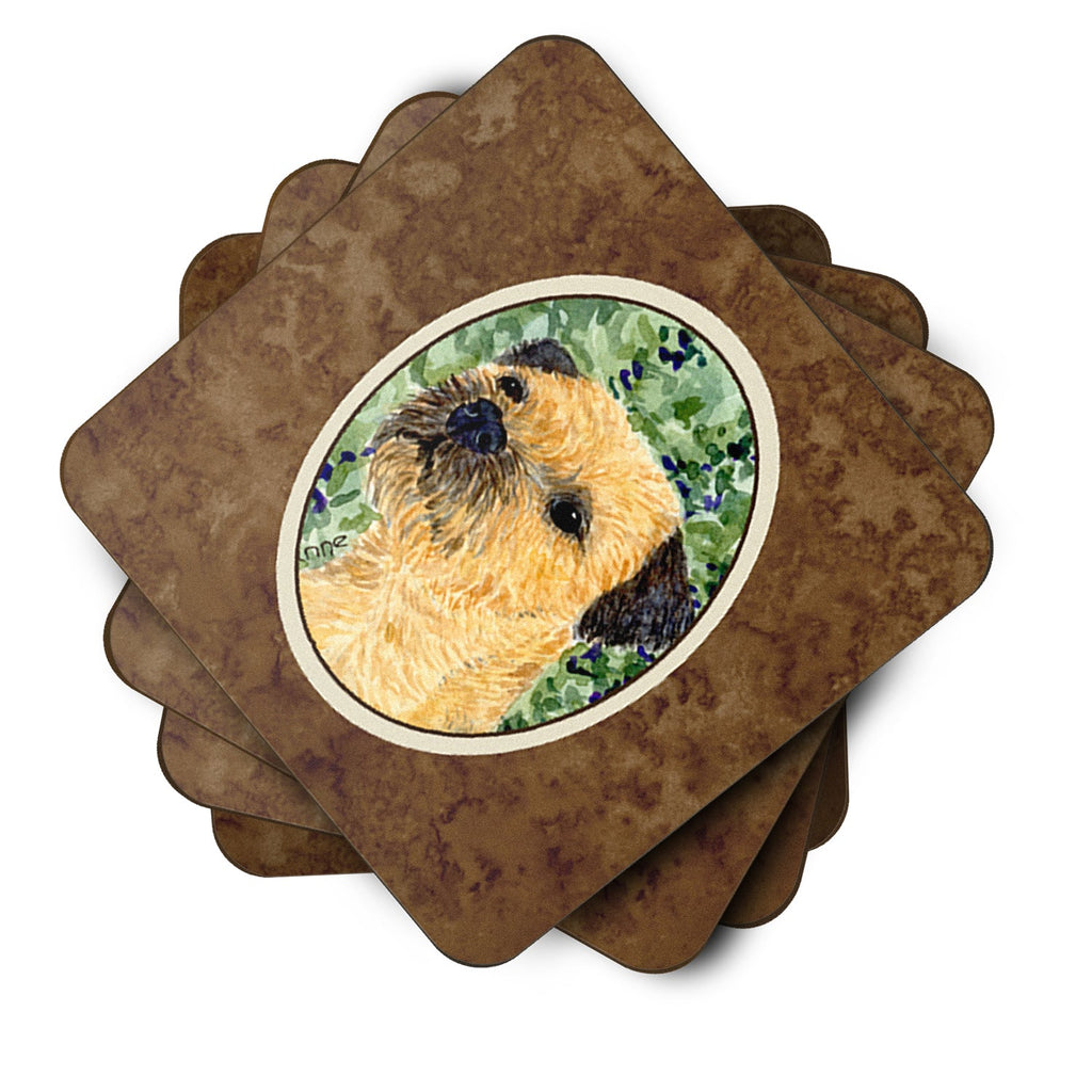 Border Terrier Foam Coasters Set of 4 Cup Coasters for Indoor Outdoor, Tabletop Protection, Anti Slip, Mouse pad Material