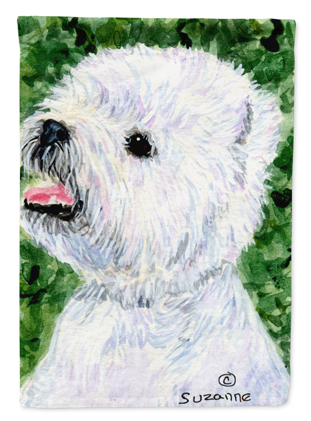 Westie House Flag 28x40 Porch Sleeve Pole Decorative Outside Yard Banner Artwork Wall Hanging, Polyester