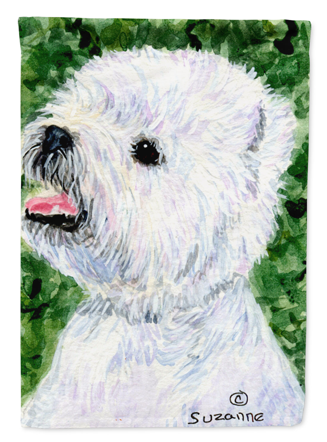 Westie House Flag 28x40 Porch Sleeve Pole Decorative Outside Yard Banner Artwork Wall Hanging, Polyester