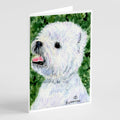 Westie Greeting Cards Pack of 8 Blank Cards with Envelopes Whimsical A7 Size 5x7