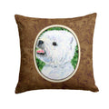 Westie Decorative Throw Pillow 14x14 Indoor Outdoor Accent Cushion, Fabric Cover with Insert for Sofa, Bed, Porch & Living Room