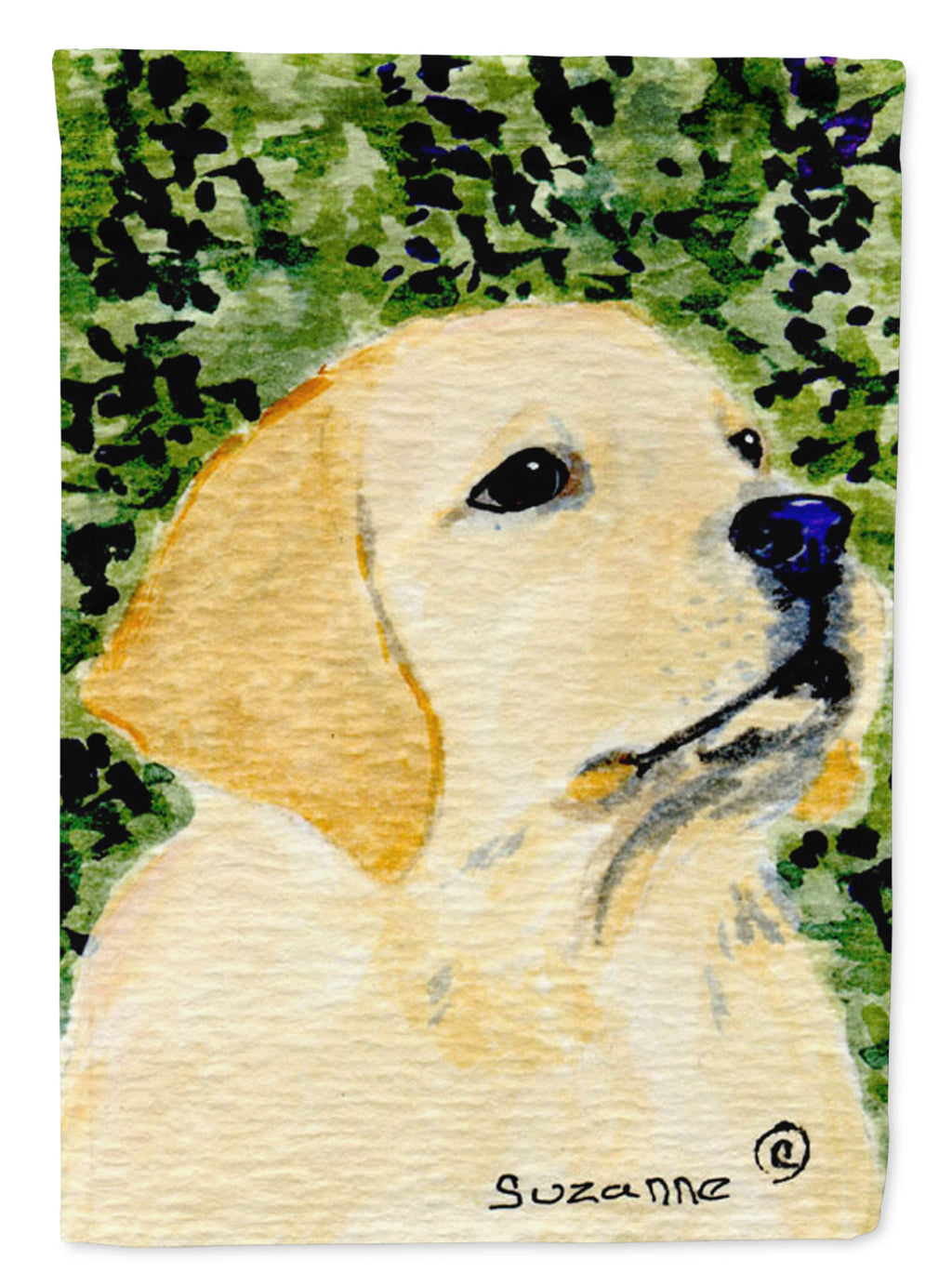 Labrador House Flag 28x40 Porch Sleeve Pole Decorative Outside Yard Banner Artwork Wall Hanging, Polyester